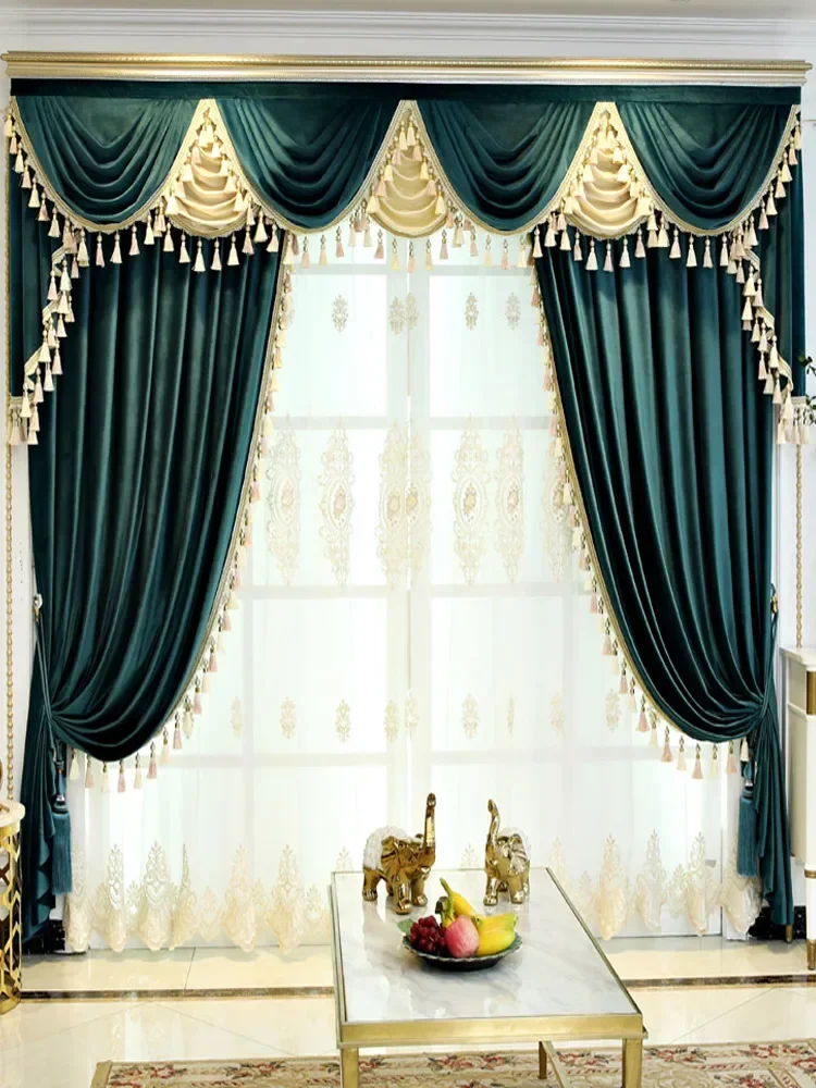 Palace High-end Luxury European Matte Velvet Cloth Blackout Curtain Head Living Room Bedroom Hotel Villa Customization
Palace High-end Luxury European Matte Velvet Cloth Blackout Curtain Head Living Room Bedroom Hotel Villa Customization