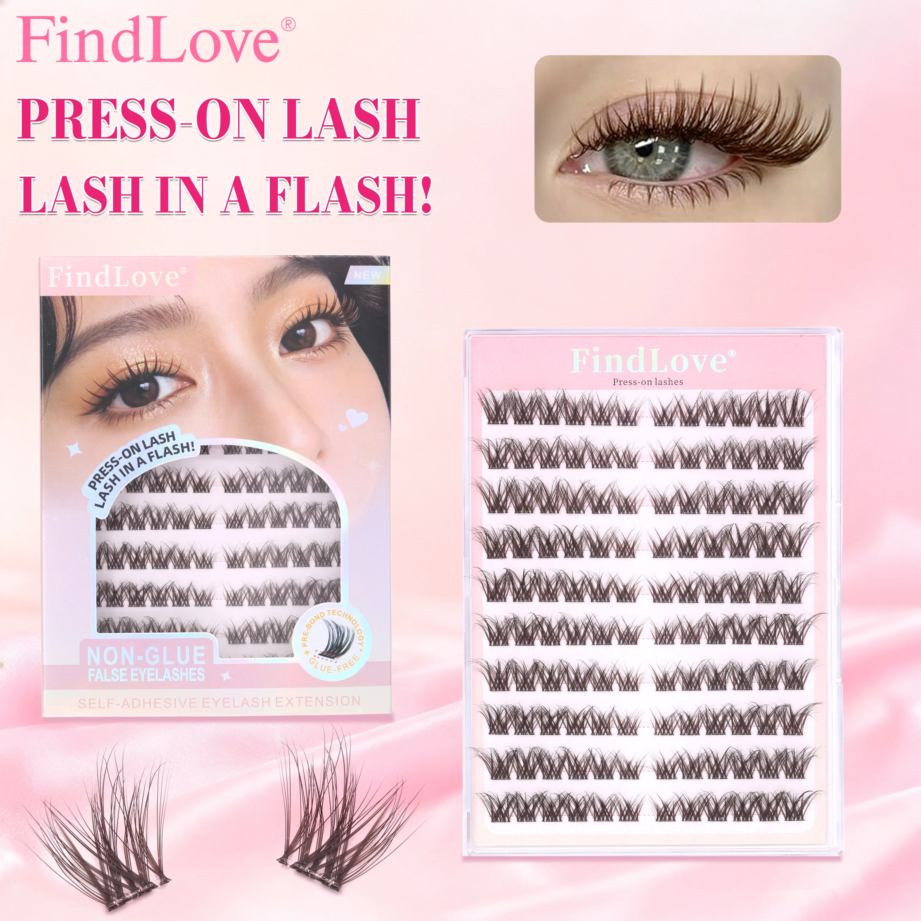 10-16mm Mixed Length Wispy And Natural Style Clusters DIY Eyelashes Extension Brown Color Long Lasting Reusable 2-3times Makeup
10-16mm Mixed Length Wispy And Natural Style Clusters DIY Eyelashes Extension Brown Color Long Lasting Reusable 2-3times Makeup