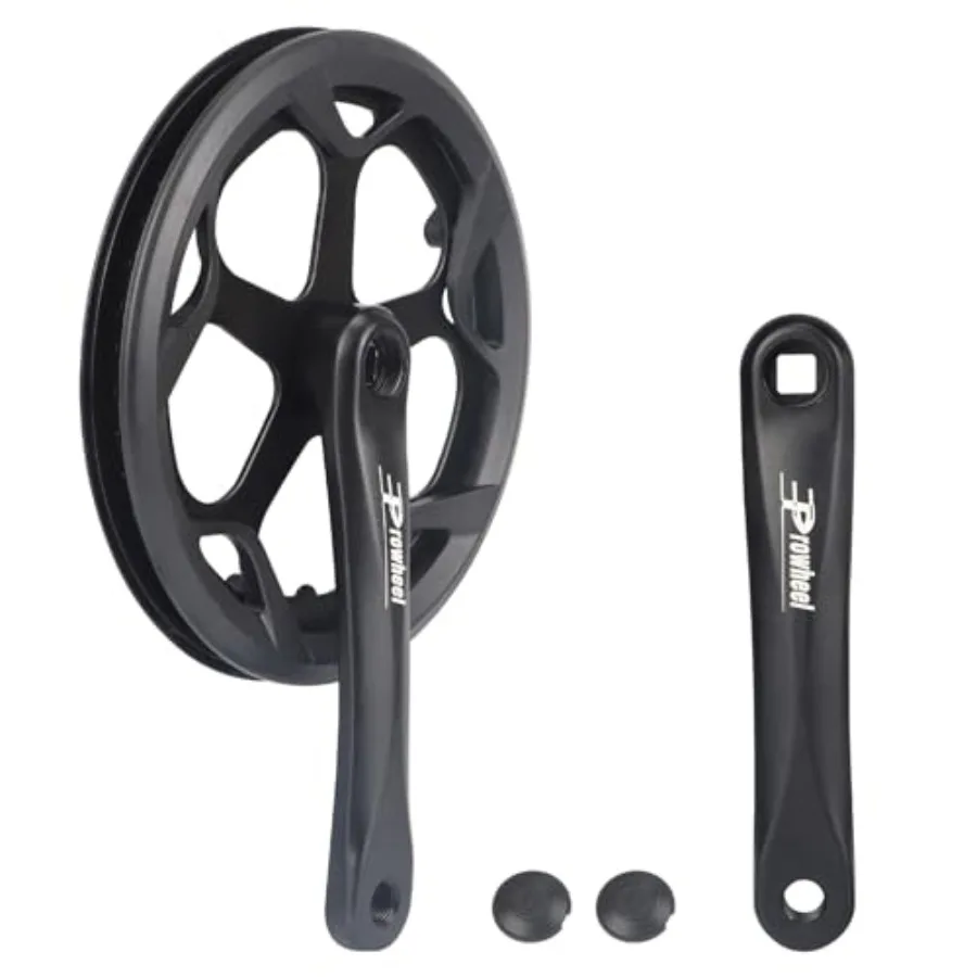 Prowheel E Bike Single Piece Crankset 46T 48T 52T Steel Chainring with Double Chain Cover 170mm Aluminium Alloy Arm for Single
Prowheel E Bike Single Piece Crankset 46T 48T 52T Steel Chainring with Double Chain Cover 170mm Aluminium Alloy Arm for Single