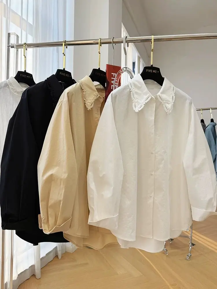 Loose And Lazy Casual Cotton Long Sleeved Shirt For Women In Spring 2025, With A Single Breasted Top And A Lapel Collar
Loose And Lazy Casual Cotton Long Sleeved Shirt For Women In Spring 2025, With A Single Breasted Top And A Lapel Collar
