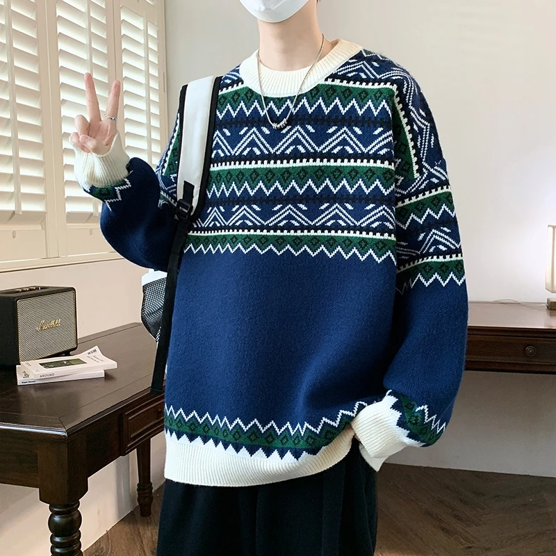 Men's casual knit sweater, autumn and winter round neck long sleeve base shirt, cold and warm all match trend color pullover 202
Men's casual knit sweater, autumn and winter round neck long sleeve base shirt, cold and warm all match trend color pullover 202