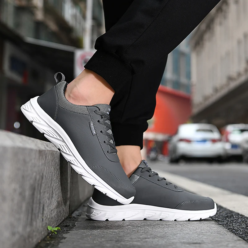 Leather Men Shoes Sneakers Trend Casual Breathable Leisure Male Non-slip Sports Footwear Men Vulcanized Walking Flats Shoe
Leather Men Shoes Sneakers Trend Casual Breathable Leisure Male Non-slip Sports Footwear Men Vulcanized Walking Flats Shoe