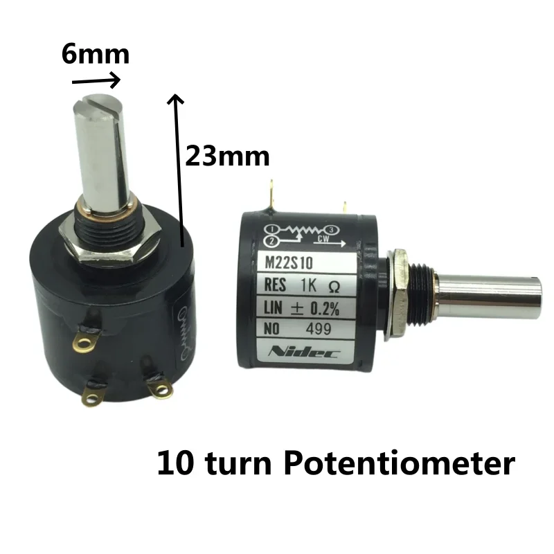 1 шт., 10-оборотный потенциометр, M22S10 1 кОм 2 кОм 5 кОм 10 кОм LIN± 0,2%, 2 Вт, электрический угол 3600 градусов, диаметр вала 6 мм
1 шт., 10-оборотный потенциометр, M22S10 1 кОм 2 кОм 5 кОм 10 кОм LIN± 0,2%, 2 Вт, электрический угол 3600 градусов, диаметр вала 6 мм