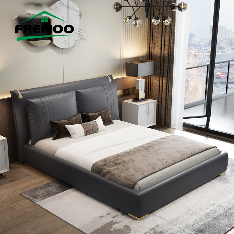 Light Luxury King/Queen Double Bed Leather Master Bedroom Bed Modern Bed High Quality Home Furniture
Light Luxury King/Queen Double Bed Leather Master Bedroom Bed Modern Bed High Quality Home Furniture