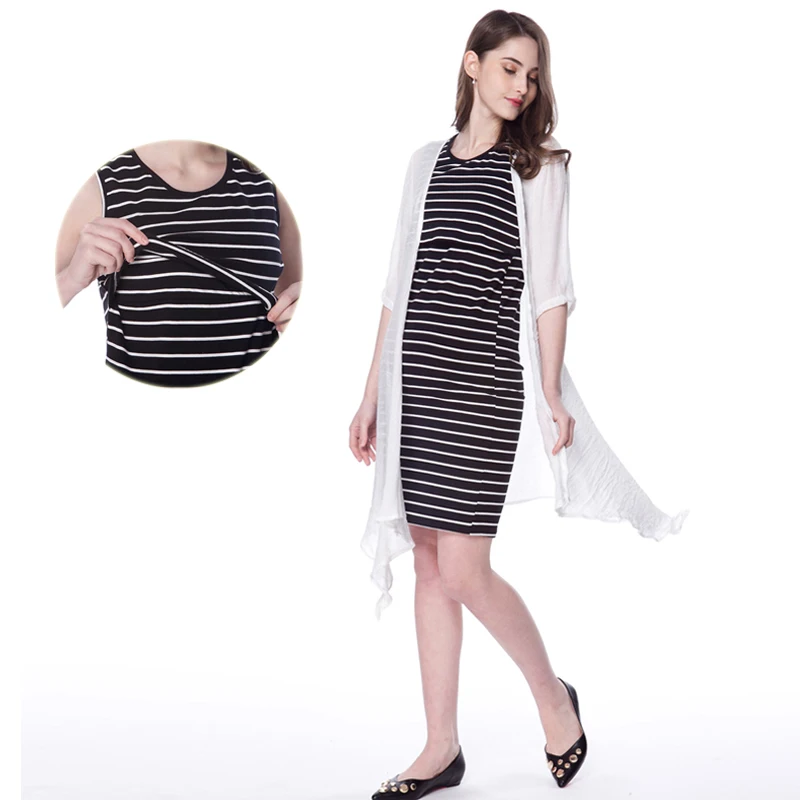 Emotion Moms Maternity Dress Stretch Cotton Striped Clothes Summer Breastfeeding Lactation Dress Big Size
Emotion Moms Maternity Dress Stretch Cotton Striped Clothes Summer Breastfeeding Lactation Dress Big Size