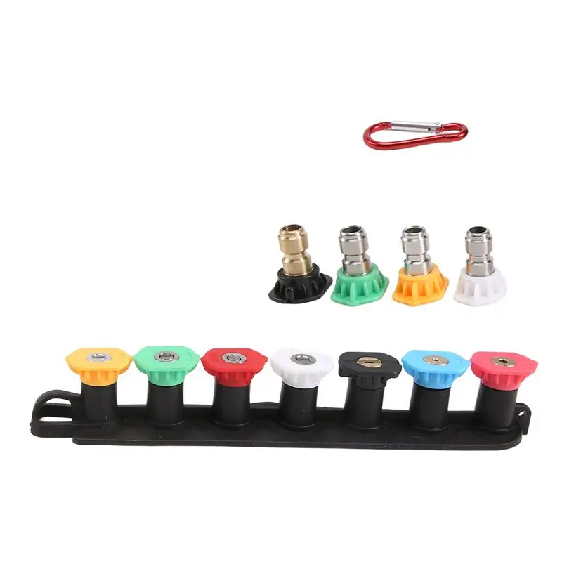 A76K Pressure Washer Nozzle Tips Set,Pressure Washer Attachments With Nozzle Holder 11 Spray Nozzle Tips 1/4Inch Connector
A76K Pressure Washer Nozzle Tips Set,Pressure Washer Attachments With Nozzle Holder 11 Spray Nozzle Tips 1/4Inch Connector