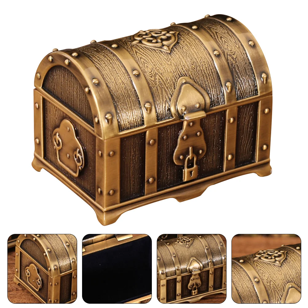 Treasure Chest Jewelry Box Retro Style Case with Lock Girl Packing Diamond Storage Fancy Earring Cases Aluminum Alloy Practical
Treasure Chest Jewelry Box Retro Style Case with Lock Girl Packing Diamond Storage Fancy Earring Cases Aluminum Alloy Practical