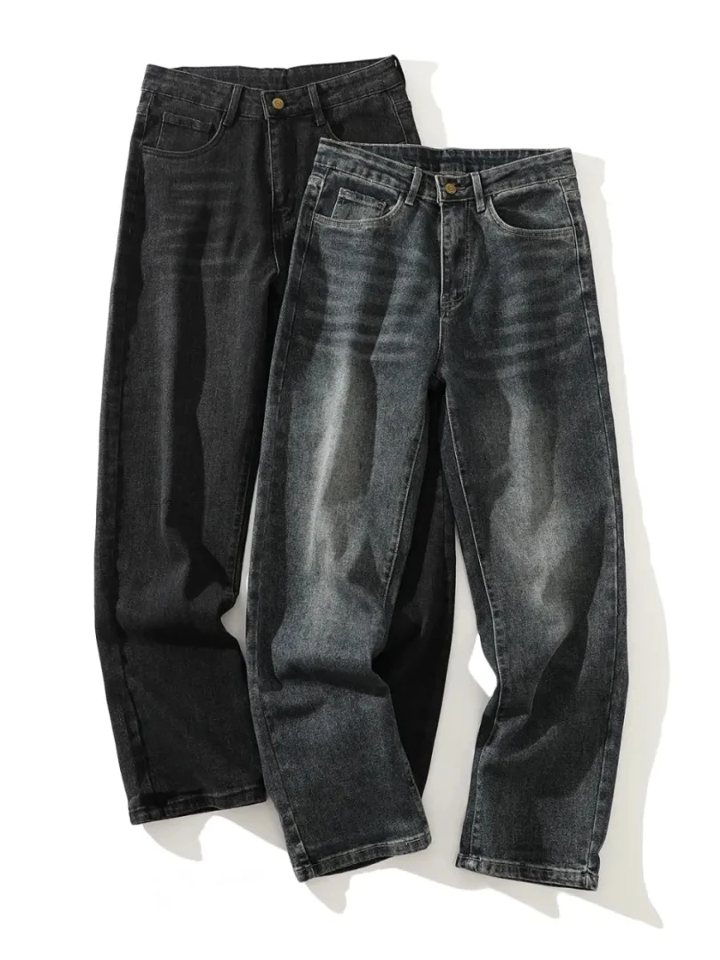 Мужские модные осенние джинсы Quali прямого кроя с четырехсторонней растяжкой, широкие повседневные брюки из смесового хлопка и полиэстера
Мужские модные осенние джинсы Quali прямого кроя с четырехсторонней растяжкой, широкие повседневные брюки из смесового хлопка и полиэстера