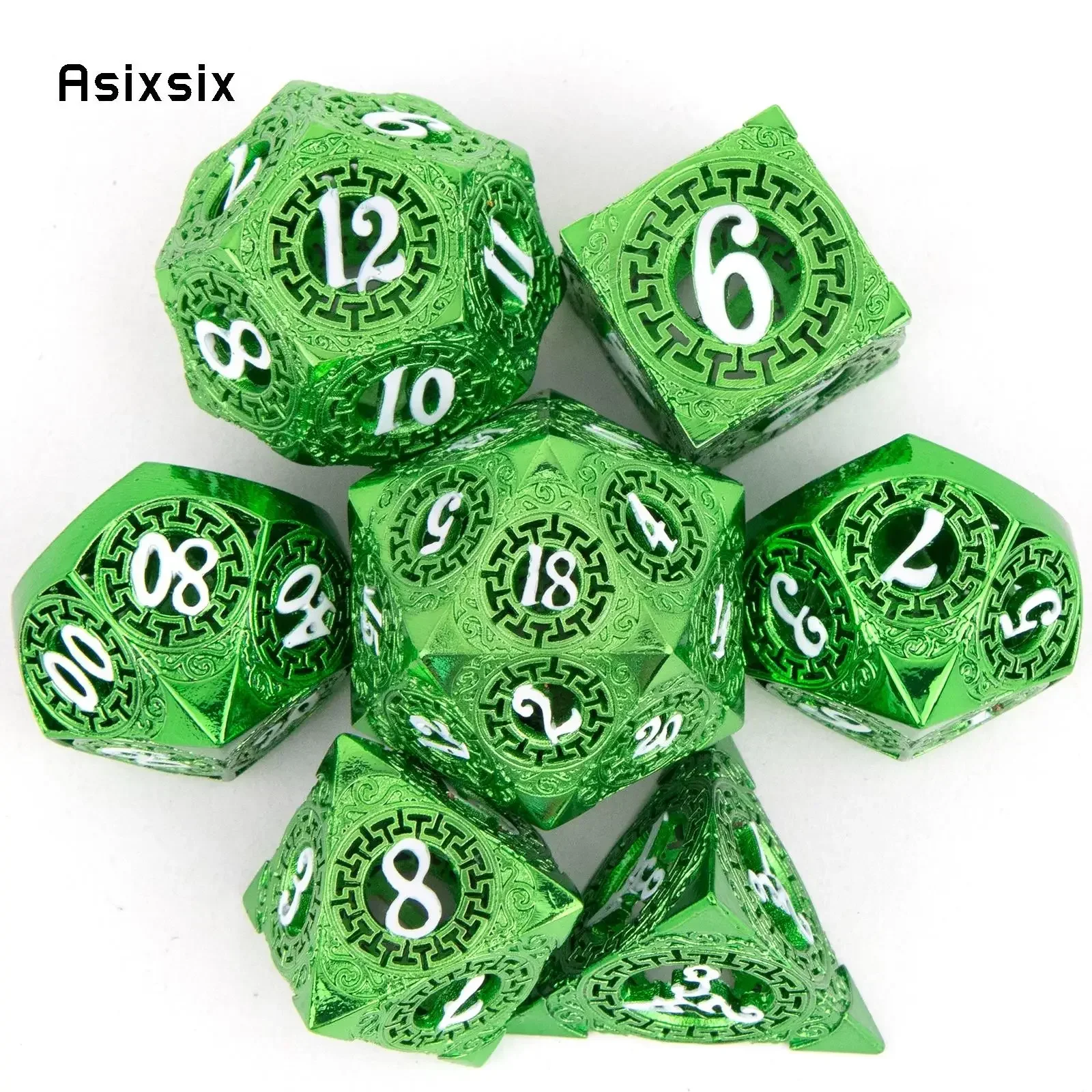 7 Pcs Green White Gear Wheel Hollow Metal , Dnd Dice Perfect For Card Games Board Games For Critical Role, Rpgs, D&D
7 Pcs Green White Gear Wheel Hollow Metal , Dnd Dice Perfect For Card Games Board Games For Critical Role, Rpgs, D&D
