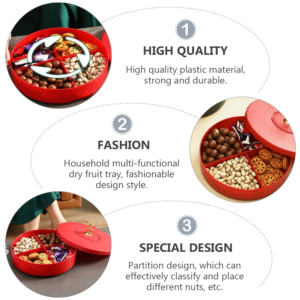 1Pcs Covered Snack Tray Plastic Divided Candy Storage Box Fruit Nuts Serving Dish Party Use Lid Snacks Box Dried Fruit Tray
1Pcs Covered Snack Tray Plastic Divided Candy Storage Box Fruit Nuts Serving Dish Party Use Lid Snacks Box Dried Fruit Tray