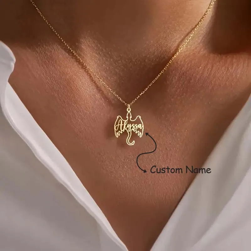 Stainless Steel Dragon Pattern Design Name Necklace - Personalized 18K Golden Plated Pendant, Cute Punk Style Cartoon Jewelry
Stainless Steel Dragon Pattern Design Name Necklace - Personalized 18K Golden Plated Pendant, Cute Punk Style Cartoon Jewelry