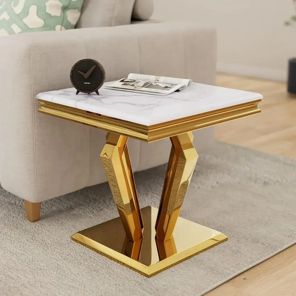 Polished Geometric Base 22 Square End Table for Living Room and Home Office
Polished Geometric Base 22 Square End Table for Living Room and Home Office