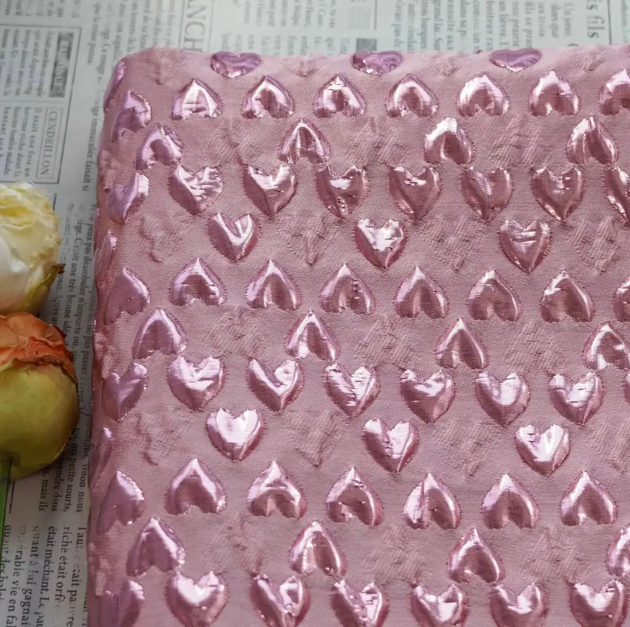 Romantic 3D embossed heart jacquard fabric,for fashion clothing,bags,home decoration,DIY sewing accessories
Romantic 3D embossed heart jacquard fabric,for fashion clothing,bags,home decoration,DIY sewing accessories