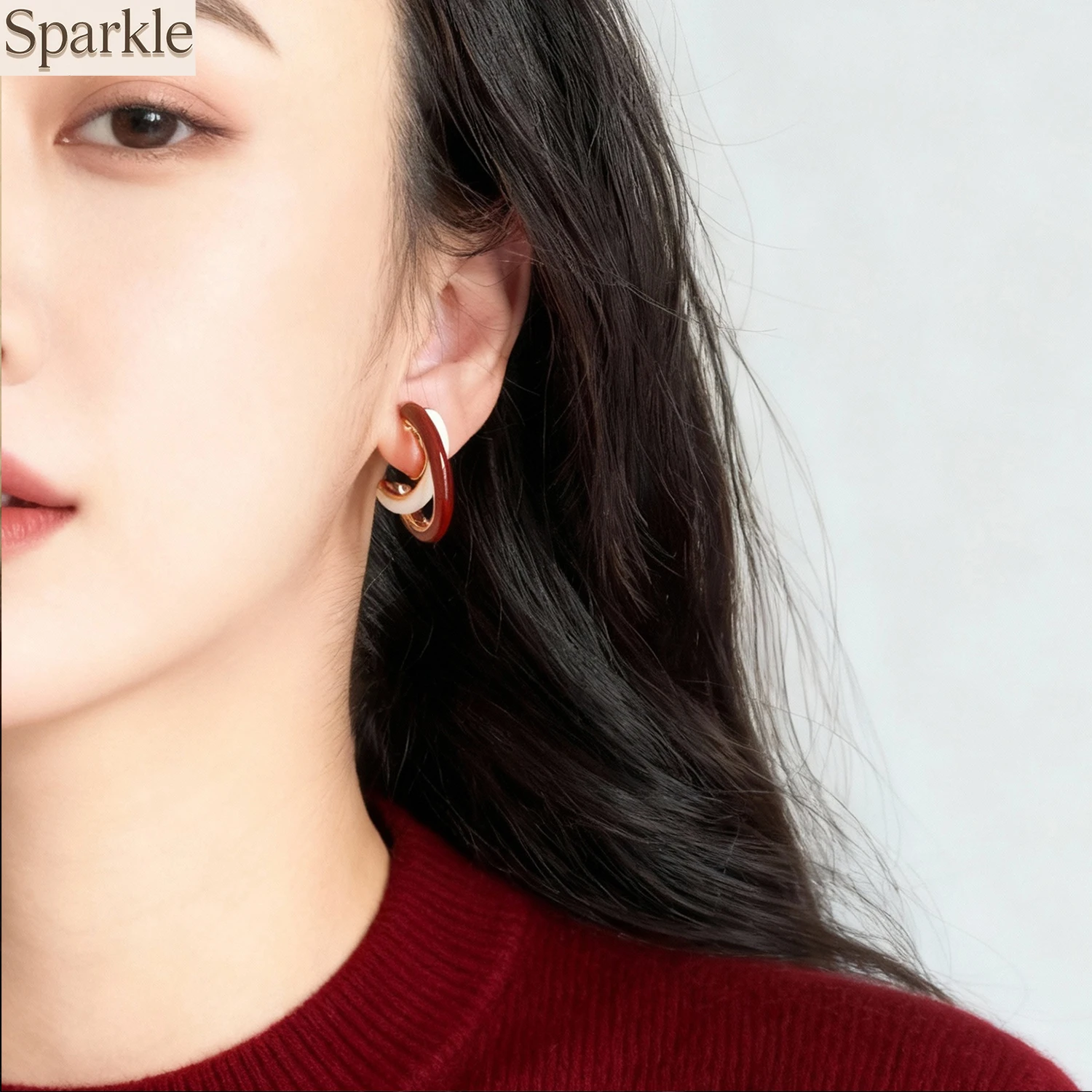 Vintage Maillard Contrast Color Geometric Circle Ear Buckle Earrings Stylish Simple Premium Niche Temperament Jewelry
Vintage Maillard Contrast Color Geometric Circle Ear Buckle Earrings Stylish Simple Premium Niche Temperament Jewelry