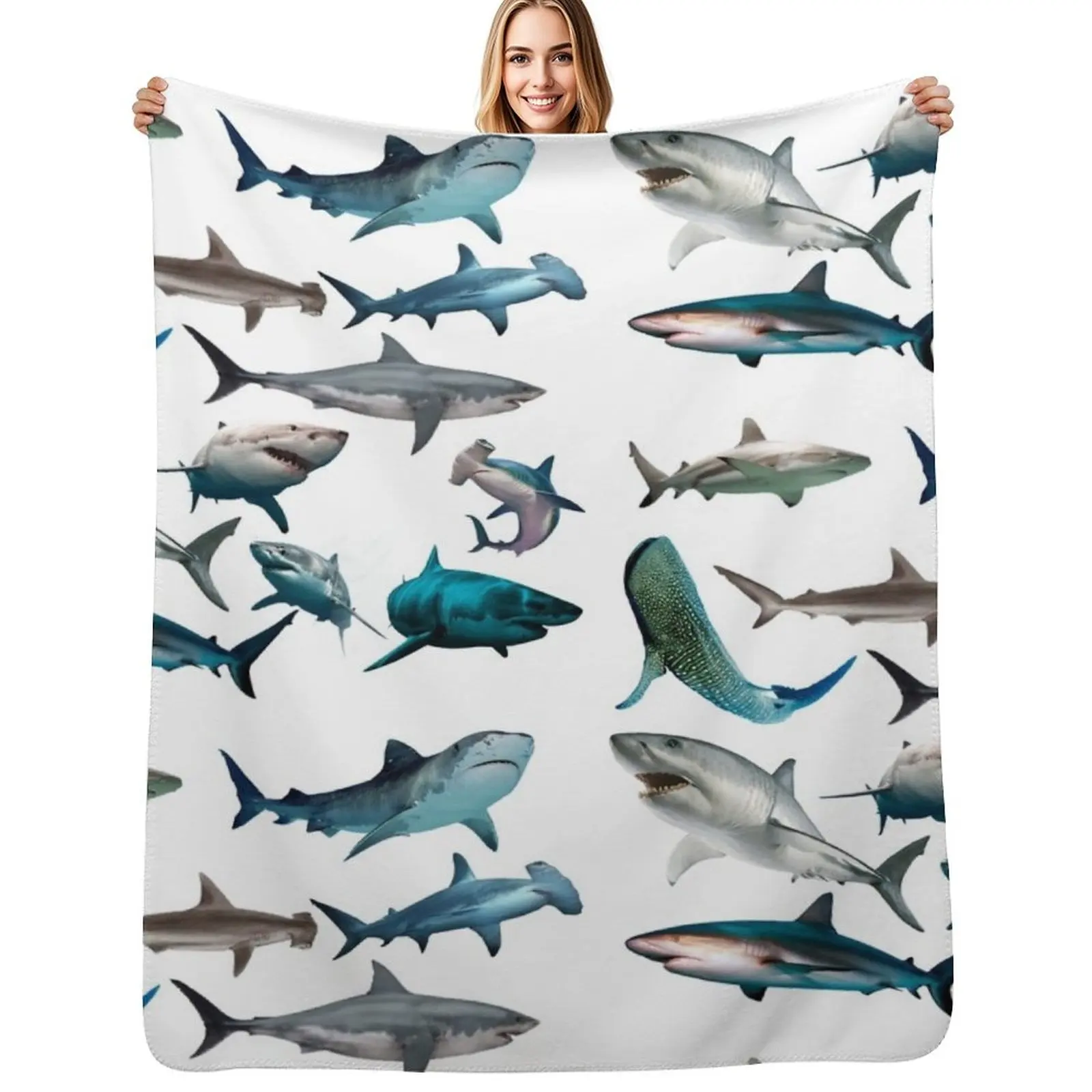Sharks Throw Blanket Fuzzy Plush Throw Blanket for Sofa Chair
Sharks Throw Blanket Fuzzy Plush Throw Blanket for Sofa Chair