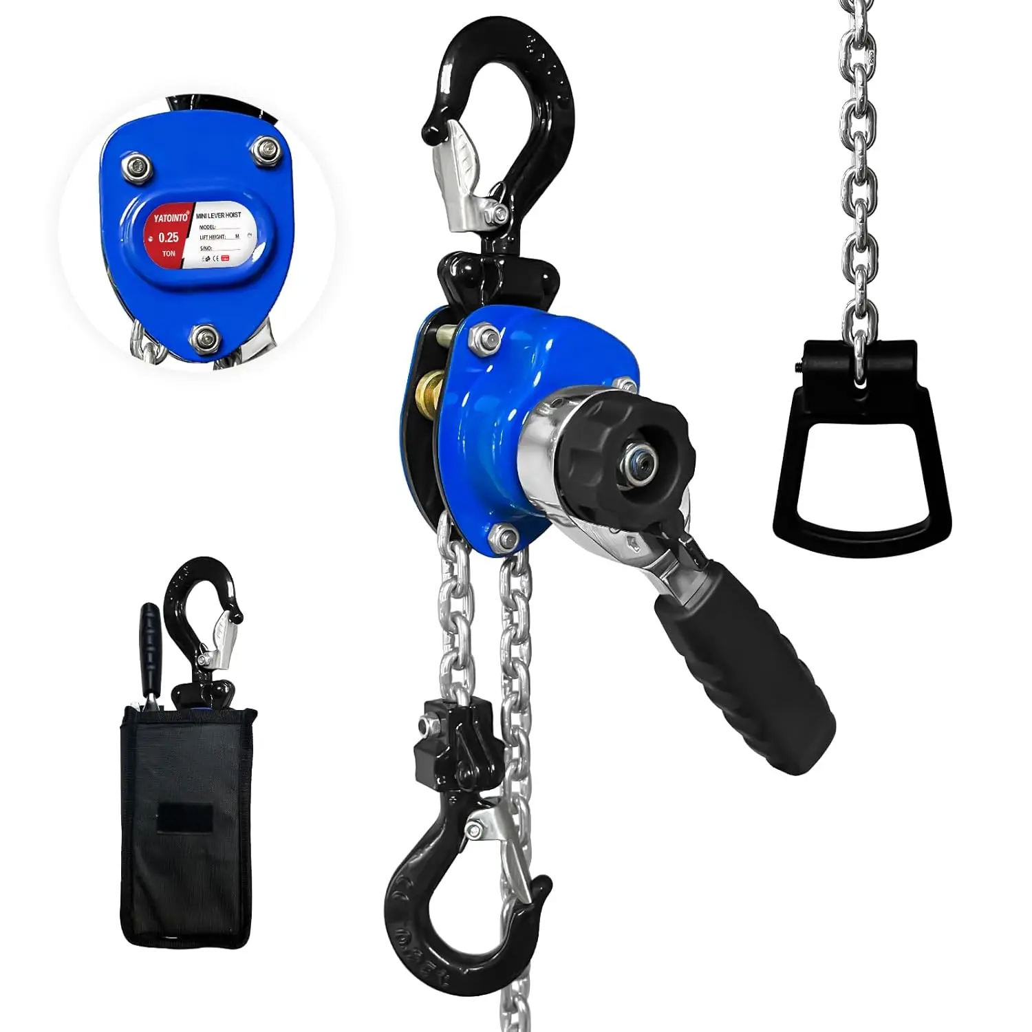 1/4 Ton Manual Lever Chain Hoist - 550LBS Capacity, 5FT Lift, Portable for Factory and Garage Use
1/4 Ton Manual Lever Chain Hoist - 550LBS Capacity, 5FT Lift, Portable for Factory and Garage Use