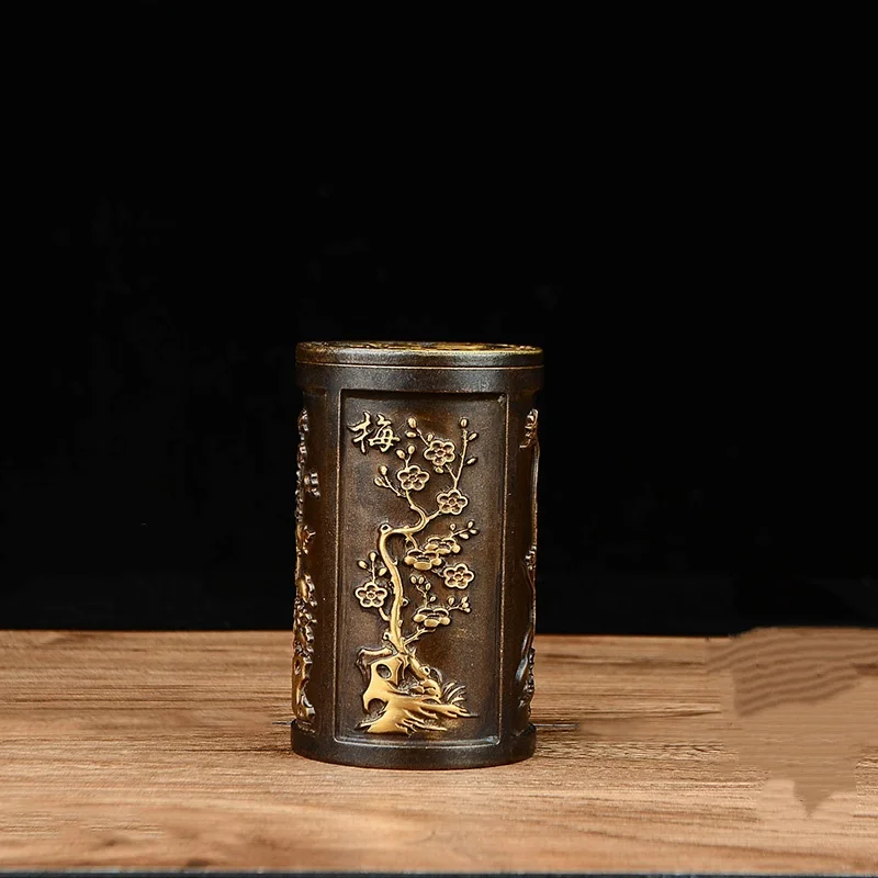 China collects antique copper gilded toothpick tubes toothpick boxes home retro ornament toothpick jar
China collects antique copper gilded toothpick tubes toothpick boxes home retro ornament toothpick jar