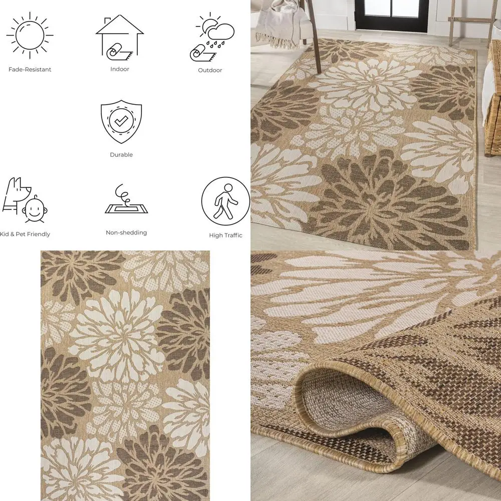 Коричневый/кремовый коврик Loral с текстурированной тканью, 3x5, подходит для использования в помещении и на открытом воздухе, с высоким движением, для домашних животных, легко чистится
Коричневый/кремовый коврик Loral с текстурированной тканью, 3x5, подходит для использования в помещении и на открытом воздухе, с высоким движением, для домашних животных, легко чистится