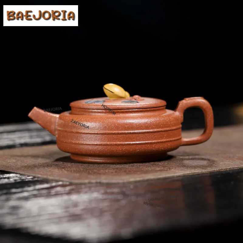 220ml Traditional Yixing Purple Clay Teapots Handmade Pistachio Pot Raw Ore Gold Downhill Mud Kettle Zisha Tea Set Tea Services
220ml Traditional Yixing Purple Clay Teapots Handmade Pistachio Pot Raw Ore Gold Downhill Mud Kettle Zisha Tea Set Tea Services