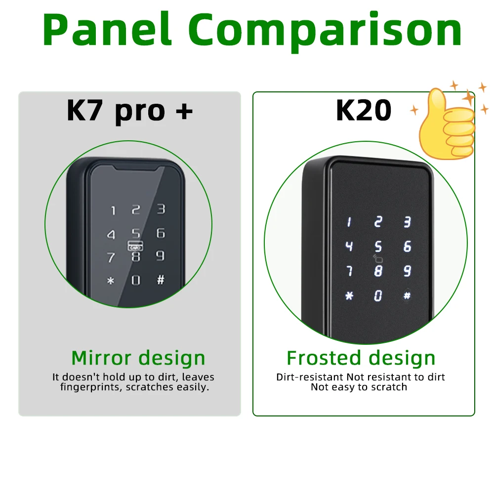 K20 9-language Biometric Fingerprint Door Lock Electronic Door Lock with Tuya APP/IC Card/Password
K20 9-language Biometric Fingerprint Door Lock Electronic Door Lock with Tuya APP/IC Card/Password