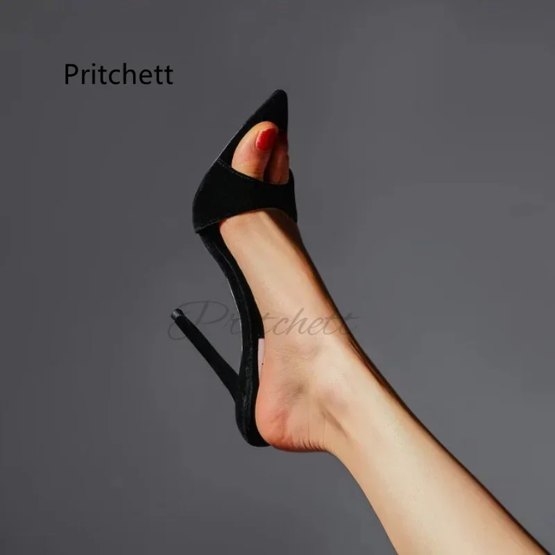 Women Suede Mules Pointed Toe Stiletto Slippers Sexy Fashion Super High Heel Summer Shoes Slip-On Sandals Custom Colors New
Women Suede Mules Pointed Toe Stiletto Slippers Sexy Fashion Super High Heel Summer Shoes Slip-On Sandals Custom Colors New