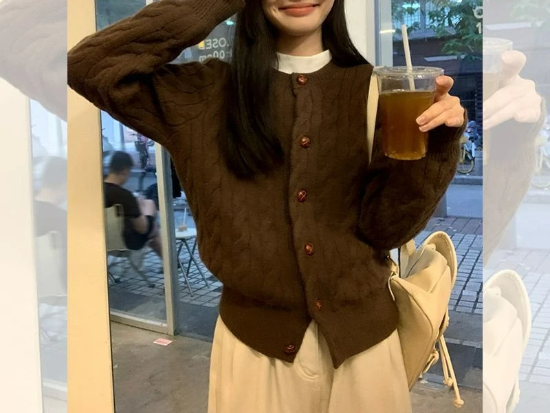 Vintage Green Twist Sweater Jacket Women's Lazy Wind Long-sleeved Crew Neck Knitted Sweater Top Bottoming Shirt
Vintage Green Twist Sweater Jacket Women's Lazy Wind Long-sleeved Crew Neck Knitted Sweater Top Bottoming Shirt