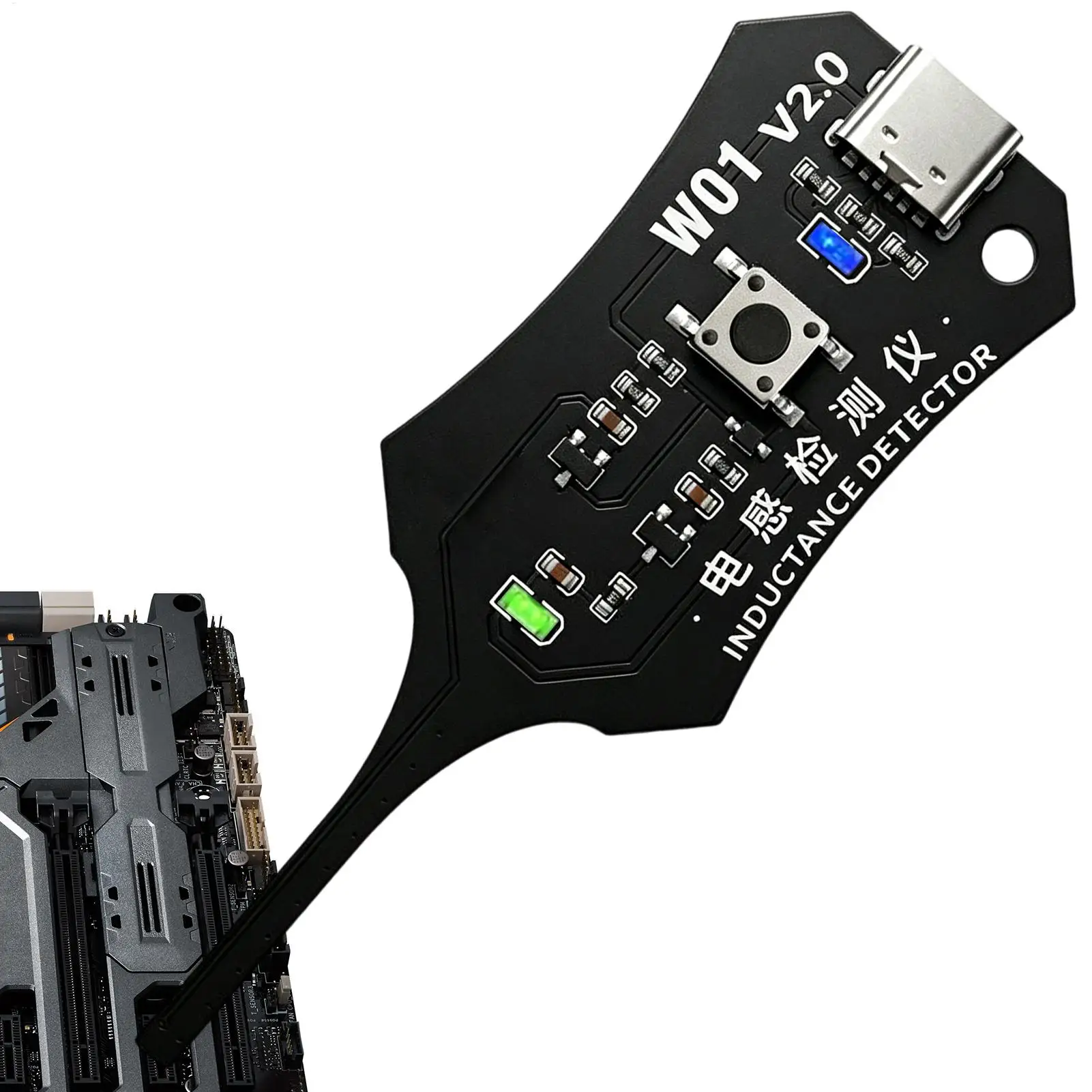 W01 Inductor Detector Tool Motherboard Coil Tester for phone motherboard Repair Electromagnetic Induction Quick Fault Check
W01 Inductor Detector Tool Motherboard Coil Tester for phone motherboard Repair Electromagnetic Induction Quick Fault Check