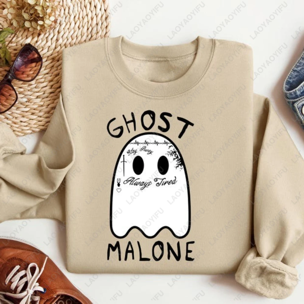 Ghost Malone 2025, женский свитшот на Хэллоуин, милый пуловер с призраком, забавные мужские толстовки с круглым вырезом и длинными рукавами, осенне-зимняя одежда
Ghost Malone 2025, женский свитшот на Хэллоуин, милый пуловер с призраком, забавные мужские толстовки с круглым вырезом и длинными рукавами, осенне-зимняя одежда