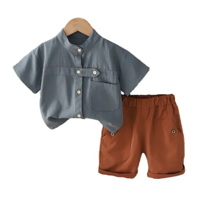 New Summer Baby Boys Clothes Suit Children Casual Solid Shirt Shorts 2Pcs/Sets Toddler Costume Infant Outfits Kids Tracksuits
New Summer Baby Boys Clothes Suit Children Casual Solid Shirt Shorts 2Pcs/Sets Toddler Costume Infant Outfits Kids Tracksuits