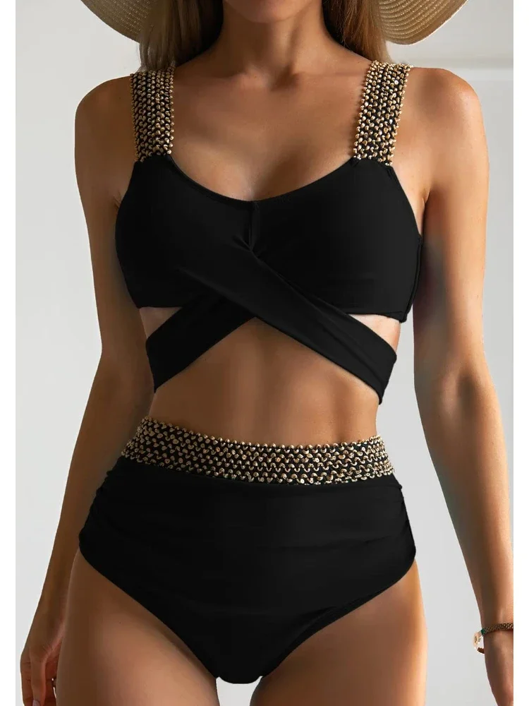 Sexy Push Up Bikini 2025 Women Swimsuit Two Piece Swimwear Female High Waisted Bikinis Set Black Bathing Suits Brazilian Biquini
Sexy Push Up Bikini 2025 Women Swimsuit Two Piece Swimwear Female High Waisted Bikinis Set Black Bathing Suits Brazilian Biquini