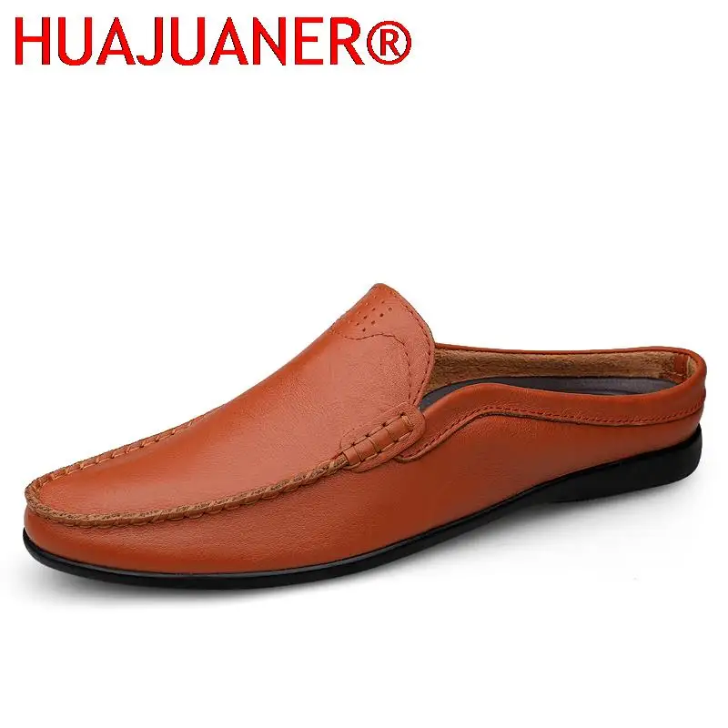 Men's Casual Shoes Breathable Genuine Leather Loafers Men Business Office Half Shoes For Men Driving Moccasins Luxury Slippers
Men's Casual Shoes Breathable Genuine Leather Loafers Men Business Office Half Shoes For Men Driving Moccasins Luxury Slippers