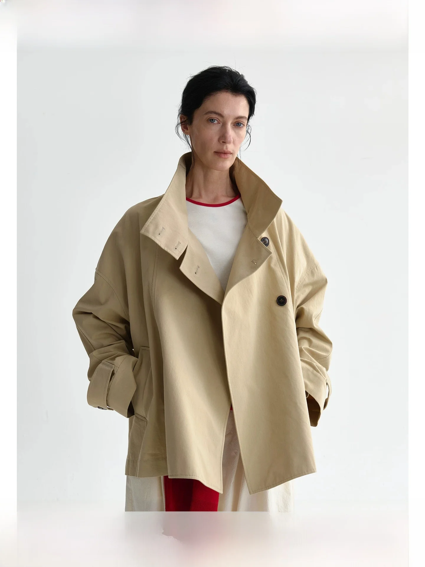 Planites High Intelligence Sensitivity Precision Cotton Wide Lapel Coat Style Women's Spring Fashion Outerwear
Planites High Intelligence Sensitivity Precision Cotton Wide Lapel Coat Style Women's Spring Fashion Outerwear