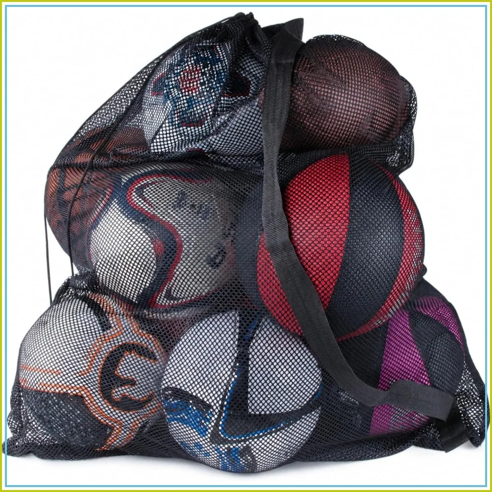 Extra Large Mesh Drawstring Sports Ball Bag - 30x40 Inches, Black, with Shoulder Strap for Soccer, Basketball, Beach & Camping Gear
Extra Large Mesh Drawstring Sports Ball Bag - 30x40 Inches, Black, with Shoulder Strap for Soccer, Basketball, Beach & Camping Gear