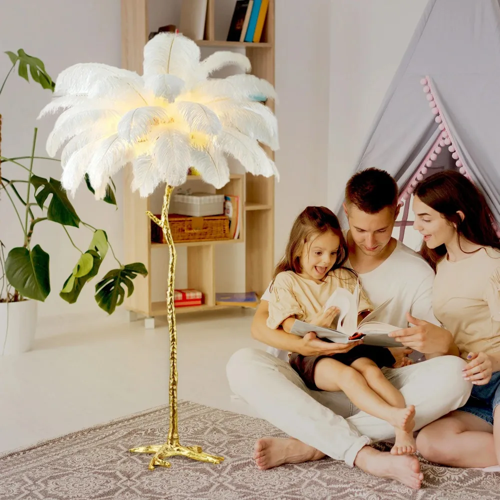 Nordic Ostrich Feather Floor Lamp 35 Pieces Feather Standing Bedside Lamps Modern Gold Luxury Resin Lamp Body E14 Lighting
Nordic Ostrich Feather Floor Lamp 35 Pieces Feather Standing Bedside Lamps Modern Gold Luxury Resin Lamp Body E14 Lighting
