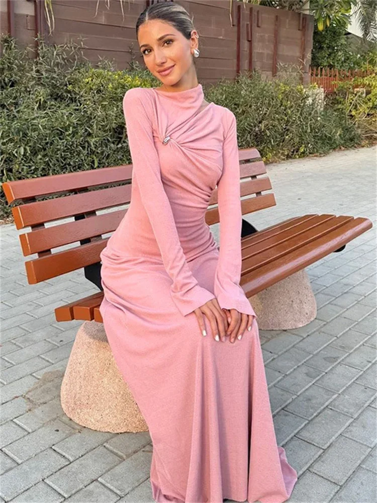 2024 Off-Shoulder Fashion Elegant Maxi Dress for Women Long Sleeve High Waist Patchwork Slim Solid Long Dress New
2024 Off-Shoulder Fashion Elegant Maxi Dress for Women Long Sleeve High Waist Patchwork Slim Solid Long Dress New