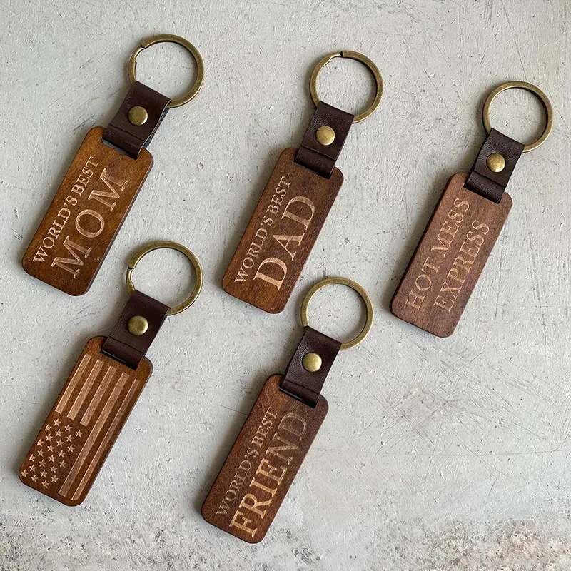 Retro Vintage PU Leather Wood Keychain Blank Wooden Keyring For Men And Women Custom Car Key Chains Gift For Friends Dad Mom
Retro Vintage PU Leather Wood Keychain Blank Wooden Keyring For Men And Women Custom Car Key Chains Gift For Friends Dad Mom