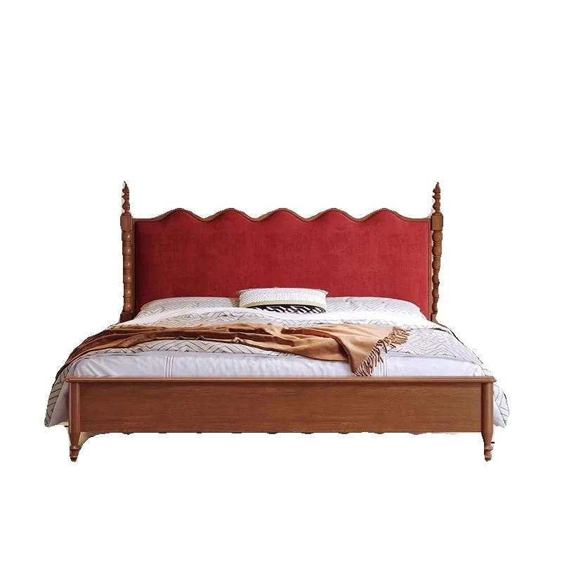 Retro style 1.8 meters solid wood bed double bed black American small French medium ancient master bedroom wedding
Retro style 1.8 meters solid wood bed double bed black American small French medium ancient master bedroom wedding