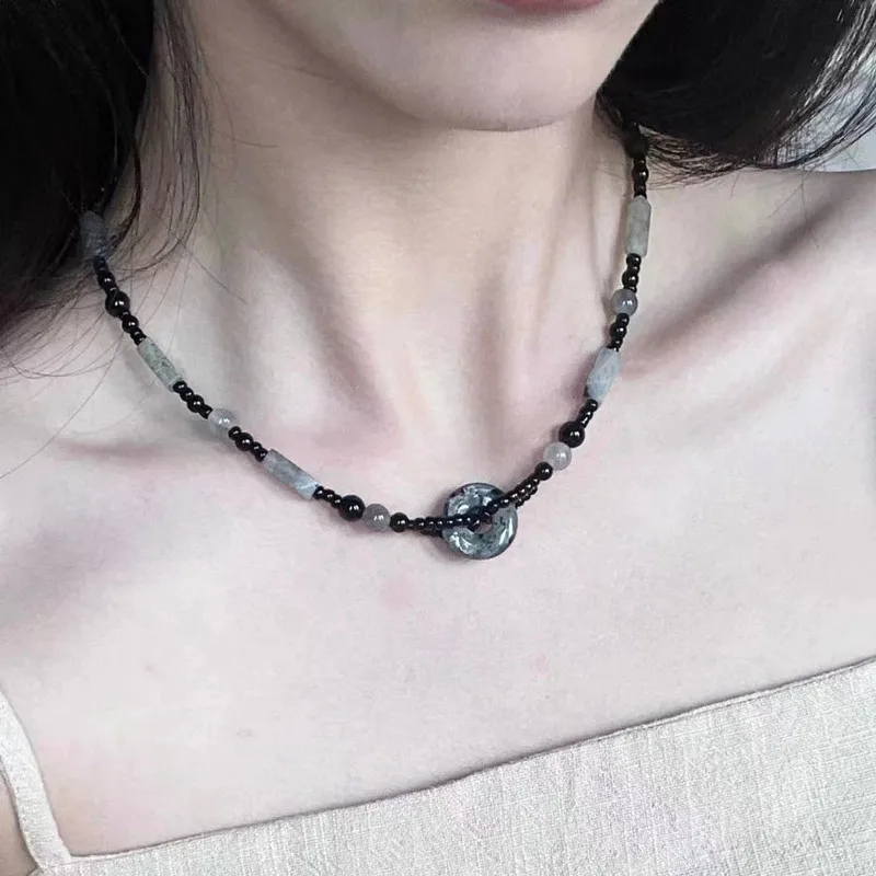 Unique Black Stone Beads Bracelet with Stylish Collarbone Chain Handmade Fine Jewelry for Man and Women Casual Accessories
Unique Black Stone Beads Bracelet with Stylish Collarbone Chain Handmade Fine Jewelry for Man and Women Casual Accessories