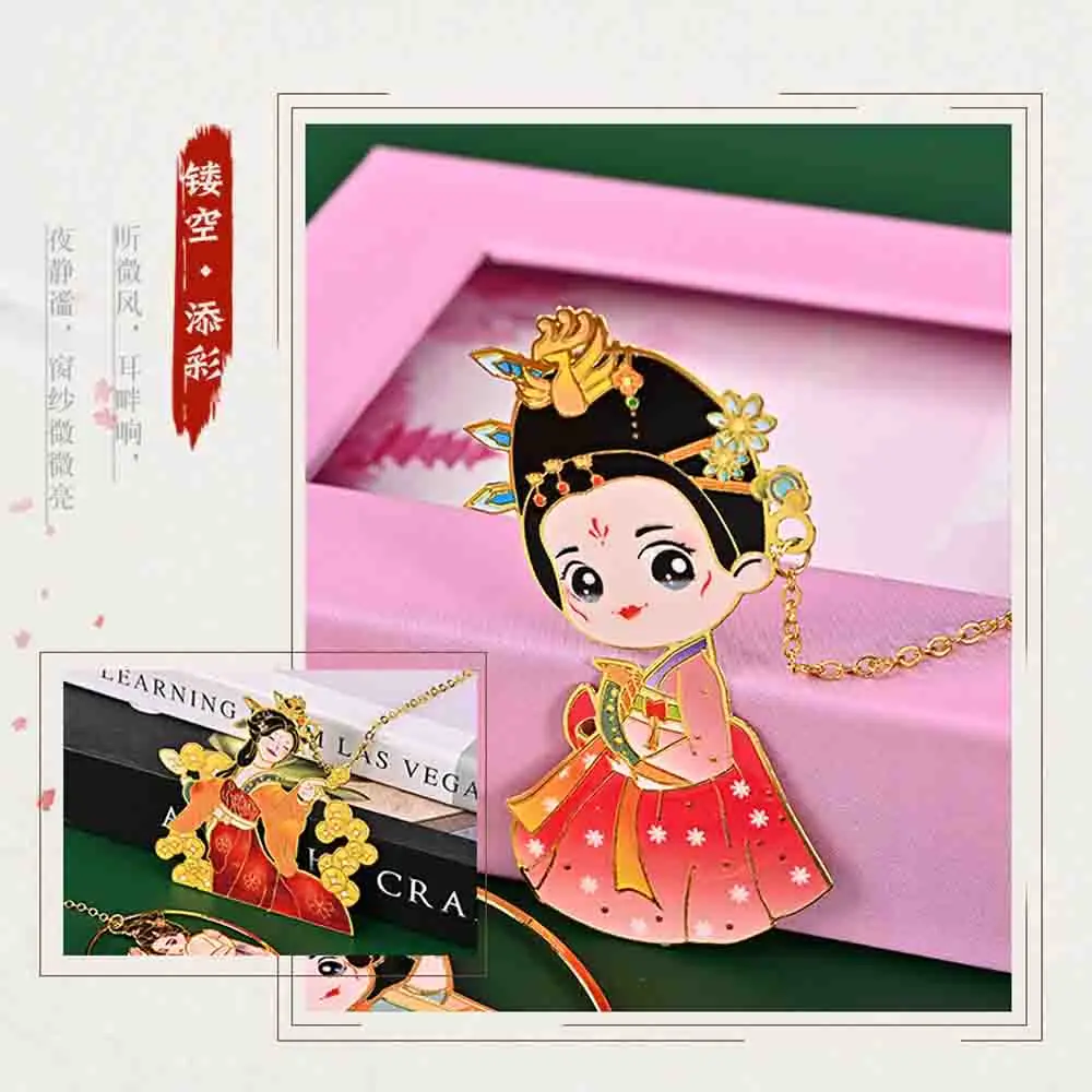 Chinese StyleS Cute Girls Metal Bookmark for Book Chinese Culture Lover Reading Supply Collection Birthday School Suppliers
Chinese StyleS Cute Girls Metal Bookmark for Book Chinese Culture Lover Reading Supply Collection Birthday School Suppliers