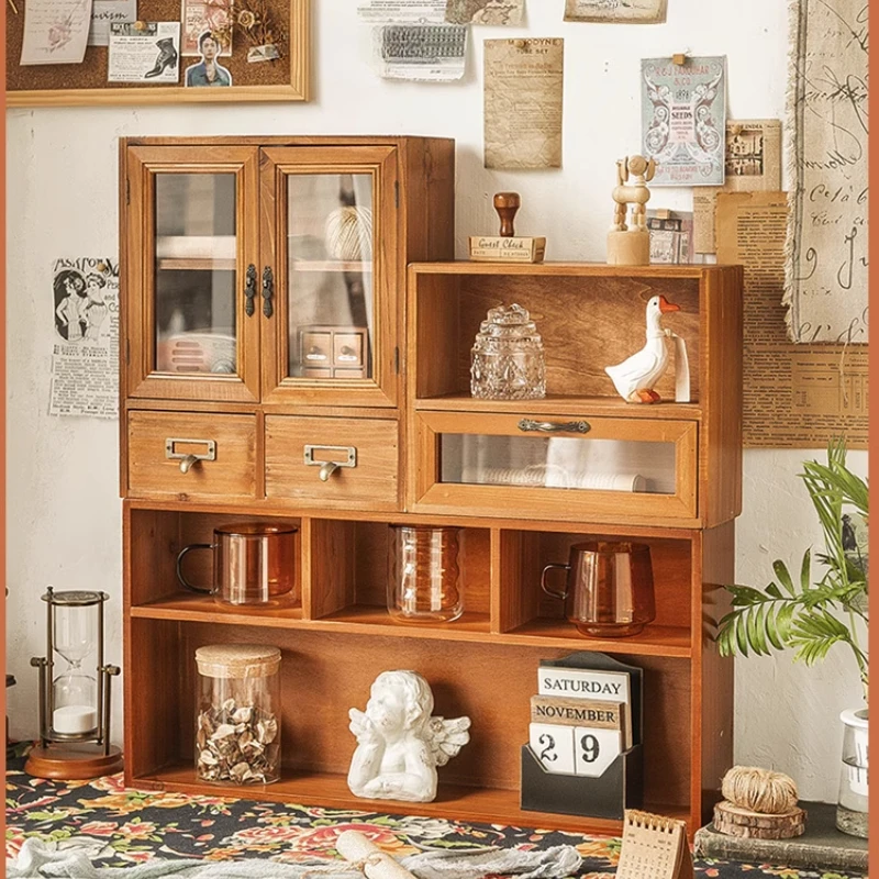 Retro Nostalgic Wind Dining Room Cup Holder Desk File Storage Cabinet Household Living Room Debris Storage Unit Multi-functional
Retro Nostalgic Wind Dining Room Cup Holder Desk File Storage Cabinet Household Living Room Debris Storage Unit Multi-functional