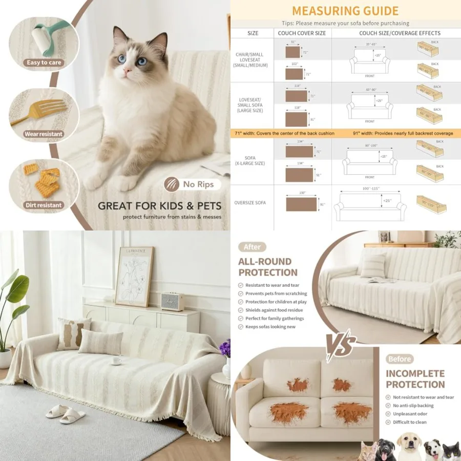 Boho Sofa Covers for 3 Cushion Couch, Chenille Sofa Slipcover for Pets Washable, L-Shape Sectional Loveseat Cover Soft Throw Bl
Boho Sofa Covers for 3 Cushion Couch, Chenille Sofa Slipcover for Pets Washable, L-Shape Sectional Loveseat Cover Soft Throw Bl