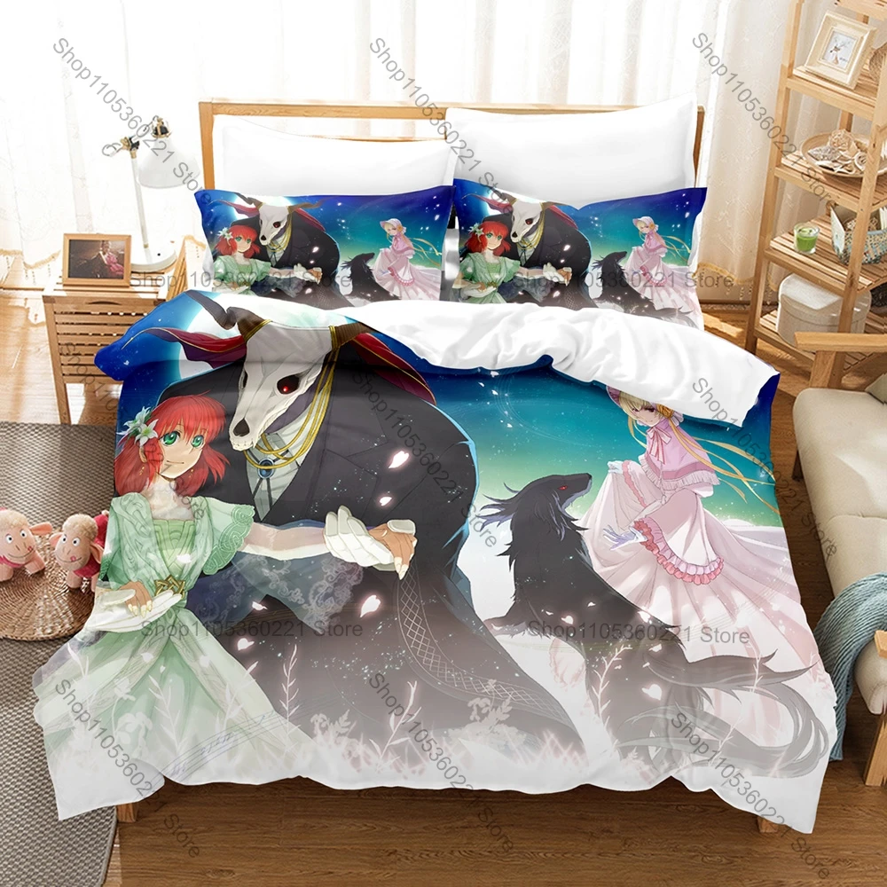 Classic Witch Anime Mahou Tsukai no Yome Duvet Cover + 2 Pillowcases, Mysterious Magic Creature Landscape Design Bedding Set
Classic Witch Anime Mahou Tsukai no Yome Duvet Cover + 2 Pillowcases, Mysterious Magic Creature Landscape Design Bedding Set