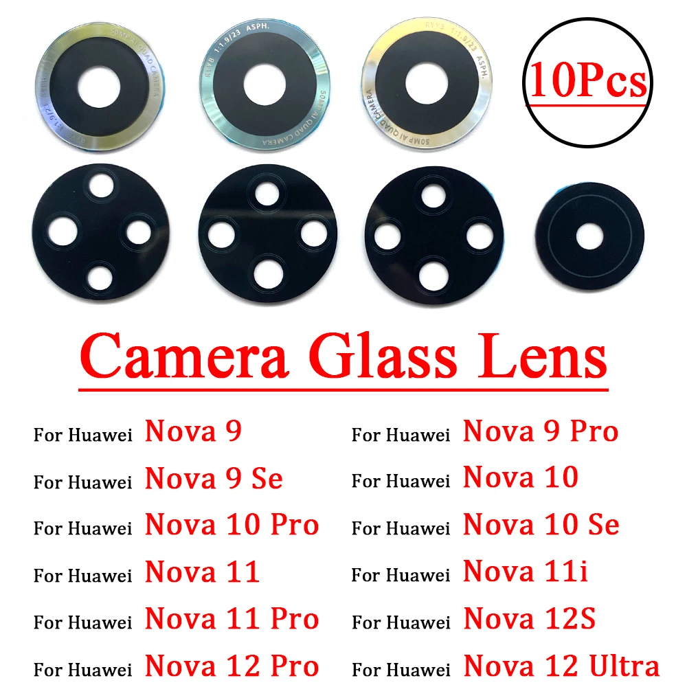 10Pcs Rear Camera Glass Lens For Huawei Nova 9 10 11 12 Pro Se Ultra 11i Back Camera Glass Lens With Adhesive For Huawei Nova 11
10Pcs Rear Camera Glass Lens For Huawei Nova 9 10 11 12 Pro Se Ultra 11i Back Camera Glass Lens With Adhesive For Huawei Nova 11