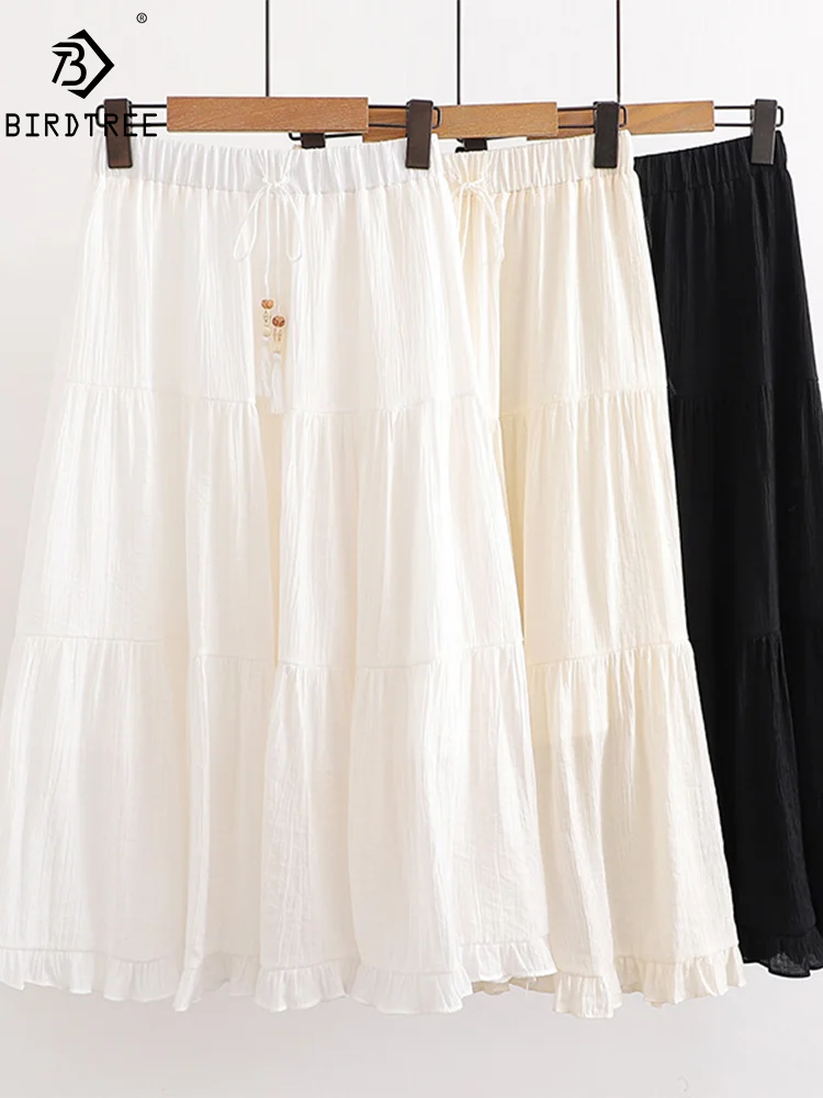 New Summer Cotton A-Line Skirts Women Elastic Waisted Tassel Skirt Mori Girl Vintage Loose Casual Skirt 2024 Autumn B47251QM
New Summer Cotton A-Line Skirts Women Elastic Waisted Tassel Skirt Mori Girl Vintage Loose Casual Skirt 2024 Autumn B47251QM