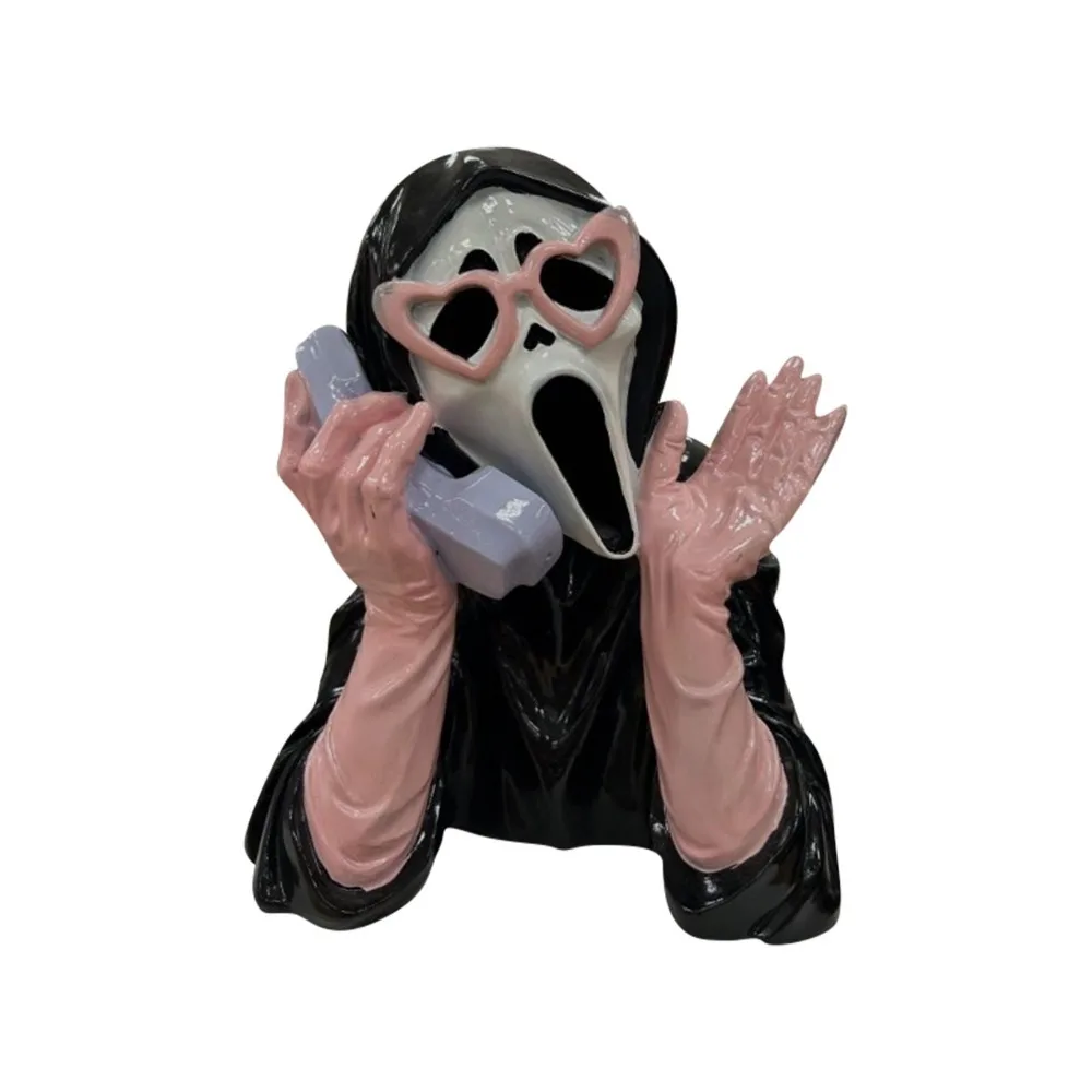 Pink Halloween Ghost Figurine Luminous Spooky Screaming Face Ghost Statue Hand-Painted Resin Glowing Ghost Ornament
Pink Halloween Ghost Figurine Luminous Spooky Screaming Face Ghost Statue Hand-Painted Resin Glowing Ghost Ornament