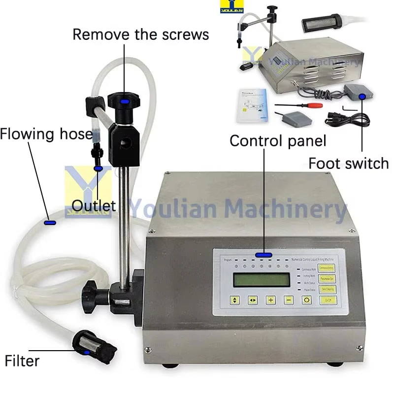 GFK-160 Small liquid filling machine 5-500ml semi automatic digital control perfume water drinks jucie milk filler machine
GFK-160 Small liquid filling machine 5-500ml semi automatic digital control perfume water drinks jucie milk filler machine