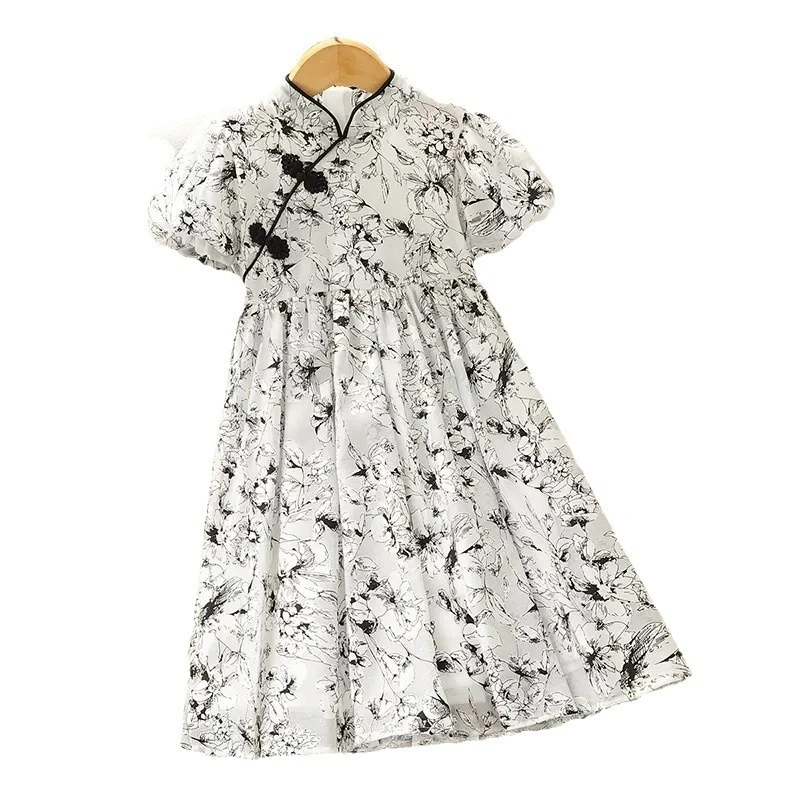 Girls' Chinese Style Summer Dress, Fashion Princess Gown for Big Kids Casual Breathable Daily Wear
Girls' Chinese Style Summer Dress, Fashion Princess Gown for Big Kids Casual Breathable Daily Wear