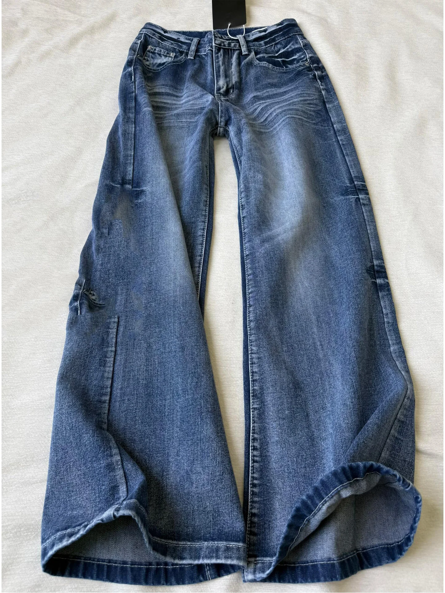 plus Size Summer New Skinny Denim Jeans Women's BF Lazy Style Vintage Wash Slim Wide Leg Pants Natural Waist Pocket Detail
plus Size Summer New Skinny Denim Jeans Women's BF Lazy Style Vintage Wash Slim Wide Leg Pants Natural Waist Pocket Detail