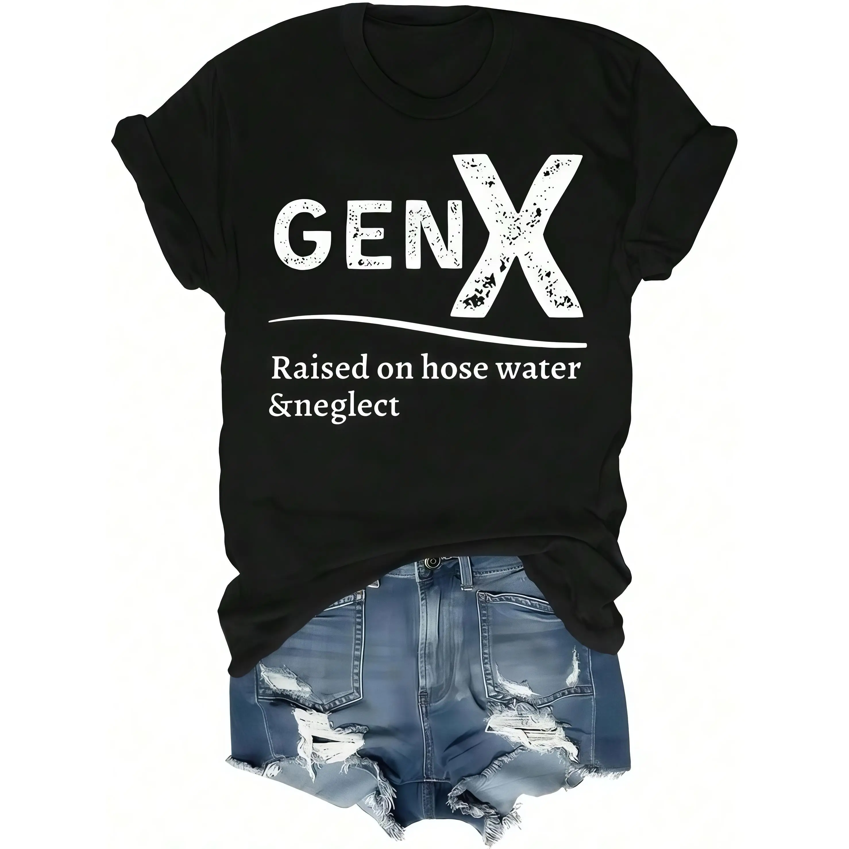 Vintage GEN X T-Shirt "Raised on Hose Water & Neglect" Funny Retro Sarcastic Quote Tee 90s Casual Streetwear
Vintage GEN X T-Shirt "Raised on Hose Water & Neglect" Funny Retro Sarcastic Quote Tee 90s Casual Streetwear