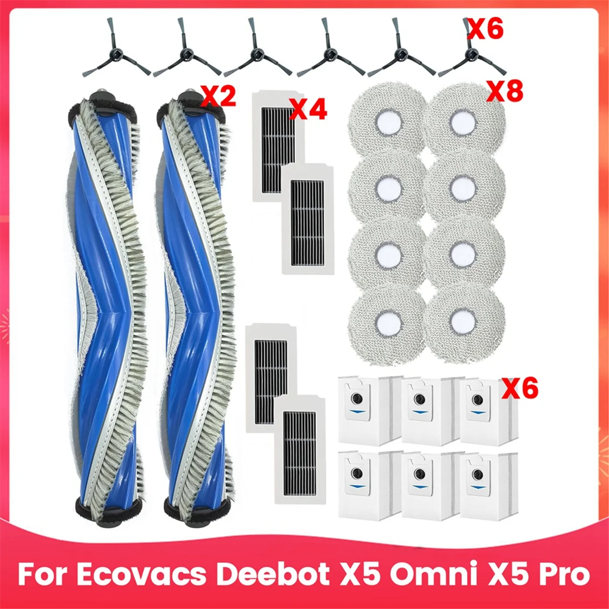 Accessories for Ecovacs Deebot X5 Omni X5 Pro Vacuum Cleaner Bag Cleaning Cloths Main Brush Bag Replacement Accessories_ABGP
Accessories for Ecovacs Deebot X5 Omni X5 Pro Vacuum Cleaner Bag Cleaning Cloths Main Brush Bag Replacement Accessories_ABGP